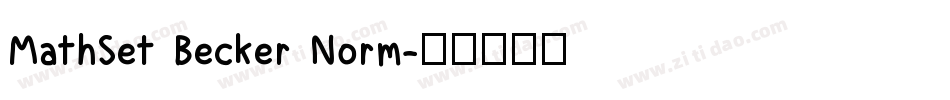 MathSet Becker Norm字体转换